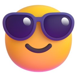 Smiling face with sunglasses